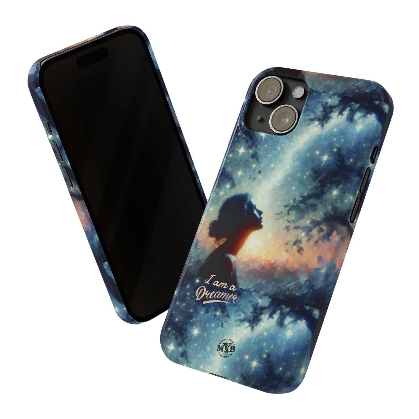 MYB Dreamer Slim Phone Case - Starry Night Design for Dreamers & Nature Lovers