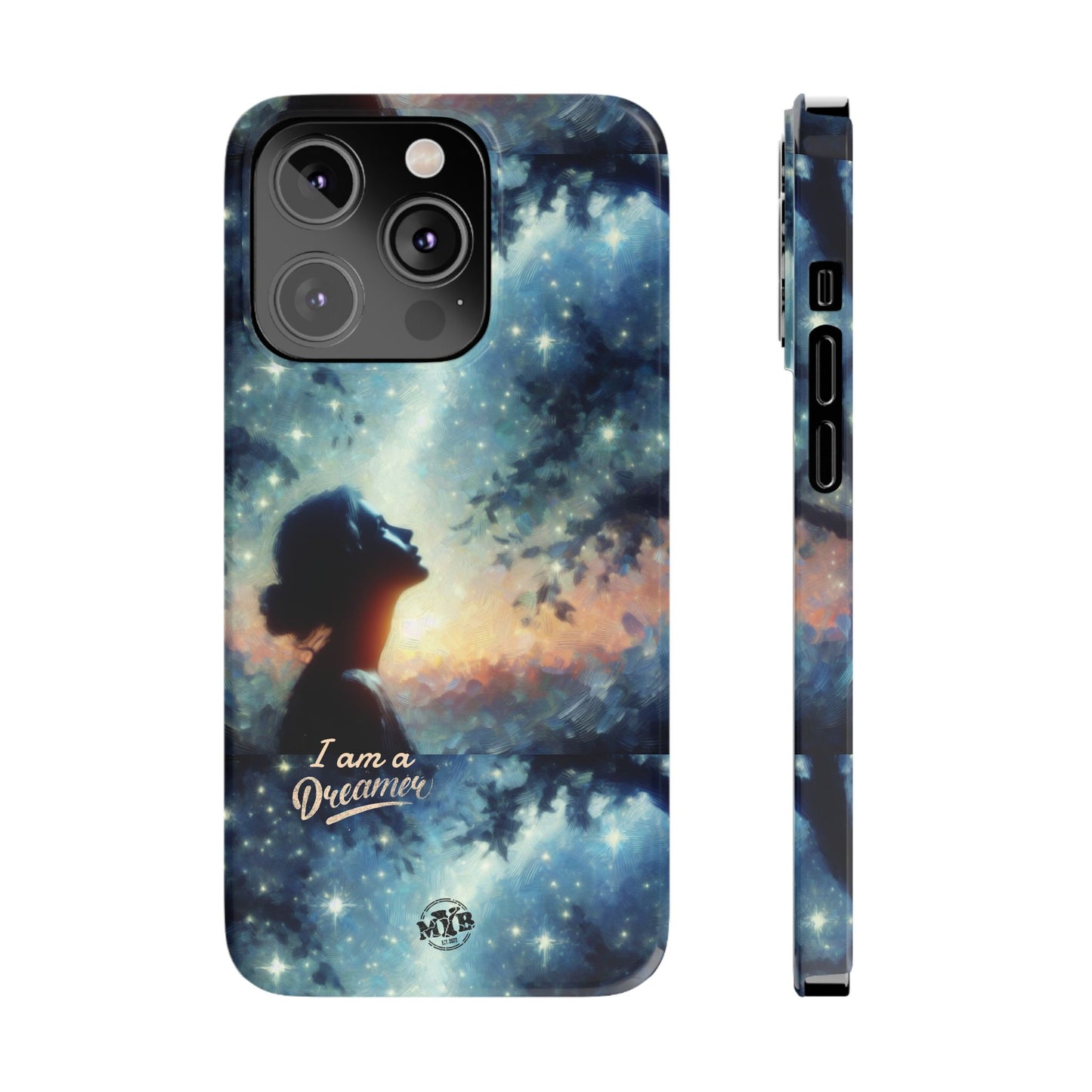 MYB Dreamer Slim Phone Case - Starry Night Design for Dreamers & Nature Lovers