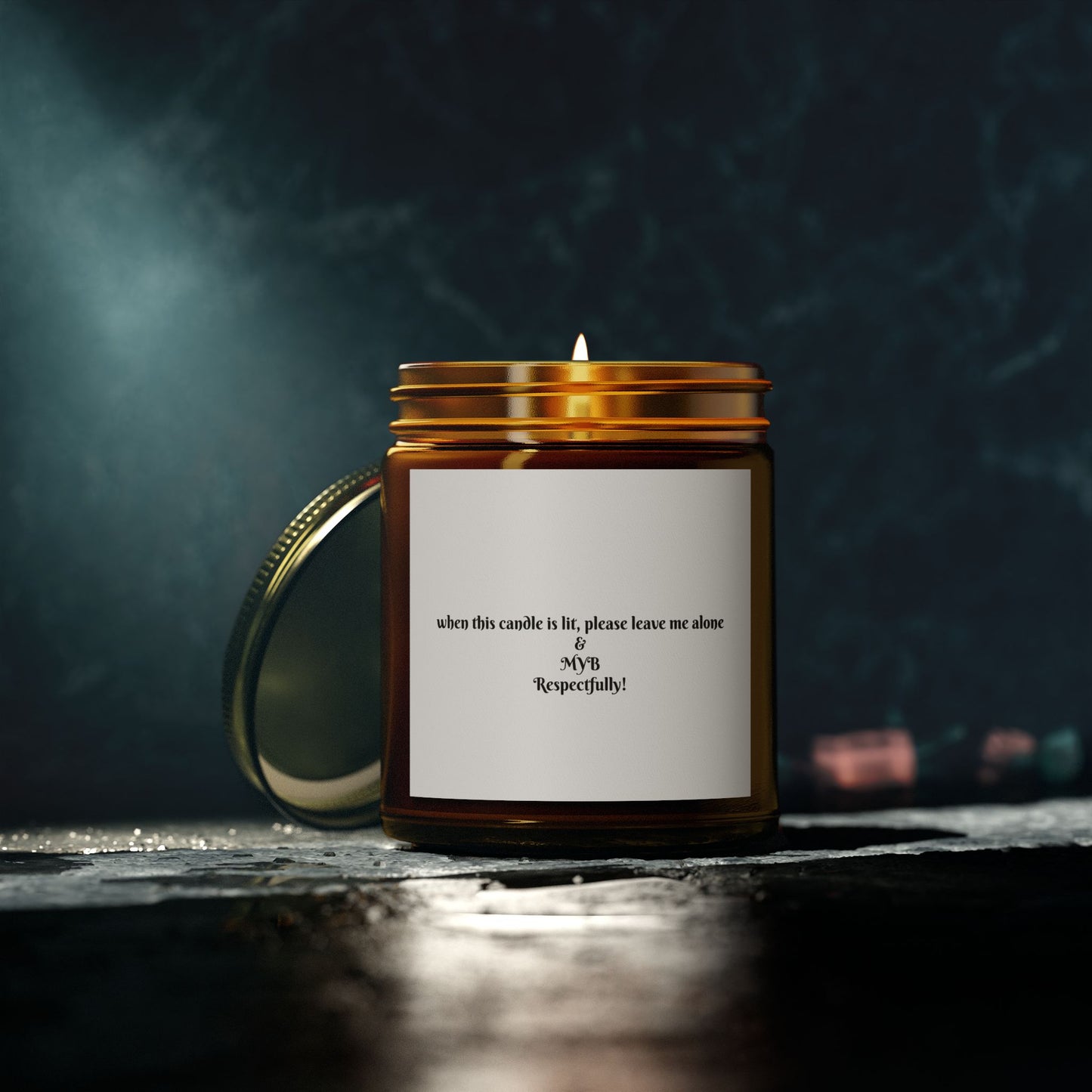 MYB Apricot Scented Candle - "If this candle is lit, please leave" - Relaxing Home Decor
