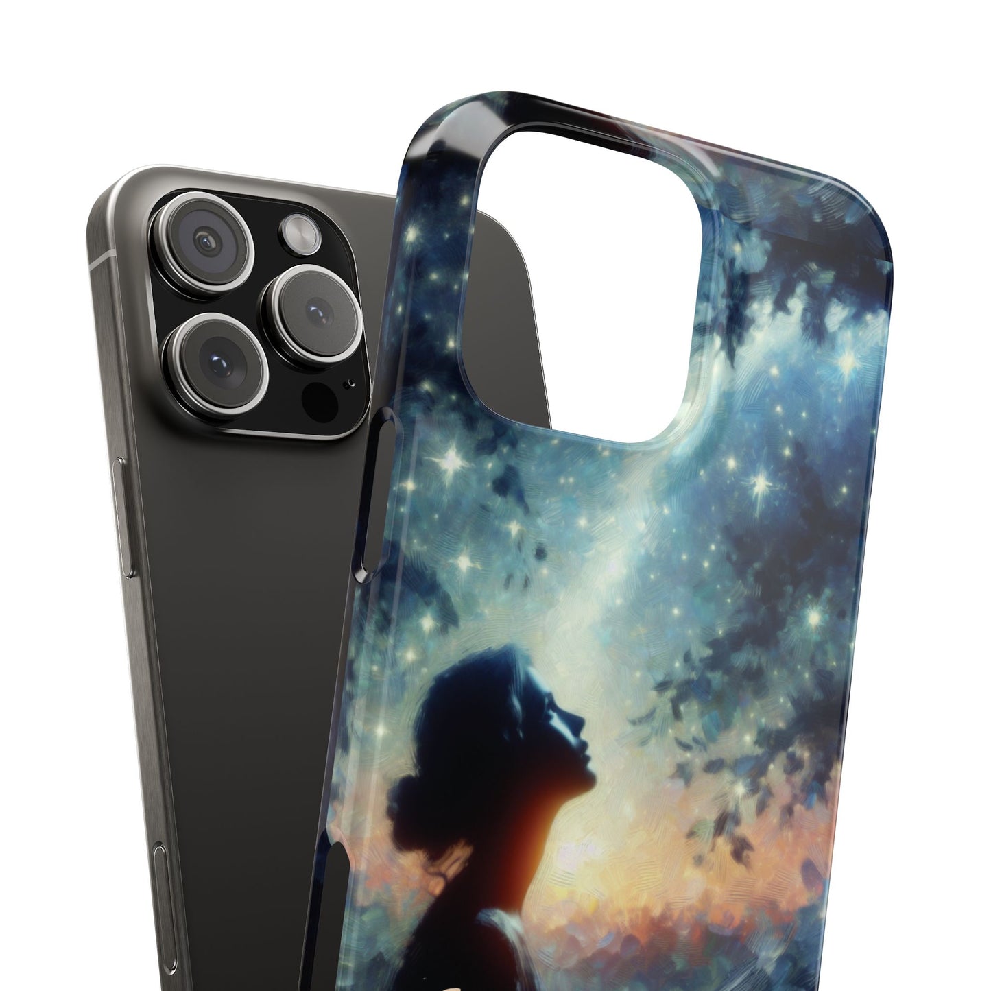 MYB Dreamer Slim Phone Case - Starry Night Design for Dreamers & Nature Lovers