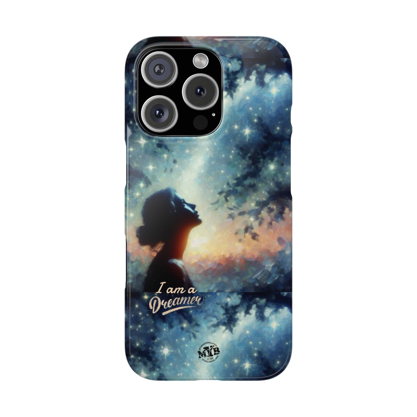 MYB Dreamer Slim Phone Case - Starry Night Design for Dreamers & Nature Lovers