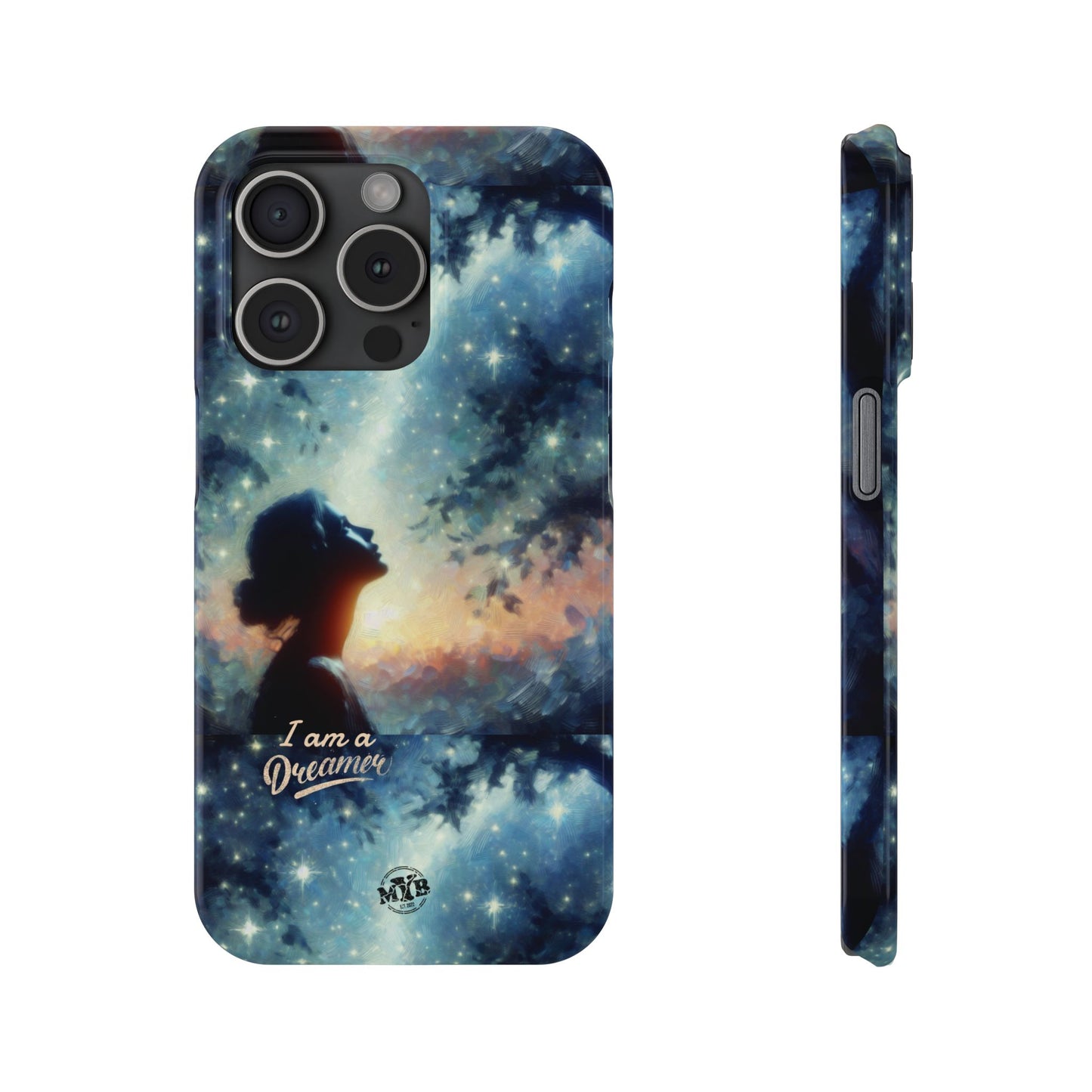 MYB Dreamer Slim Phone Case - Starry Night Design for Dreamers & Nature Lovers