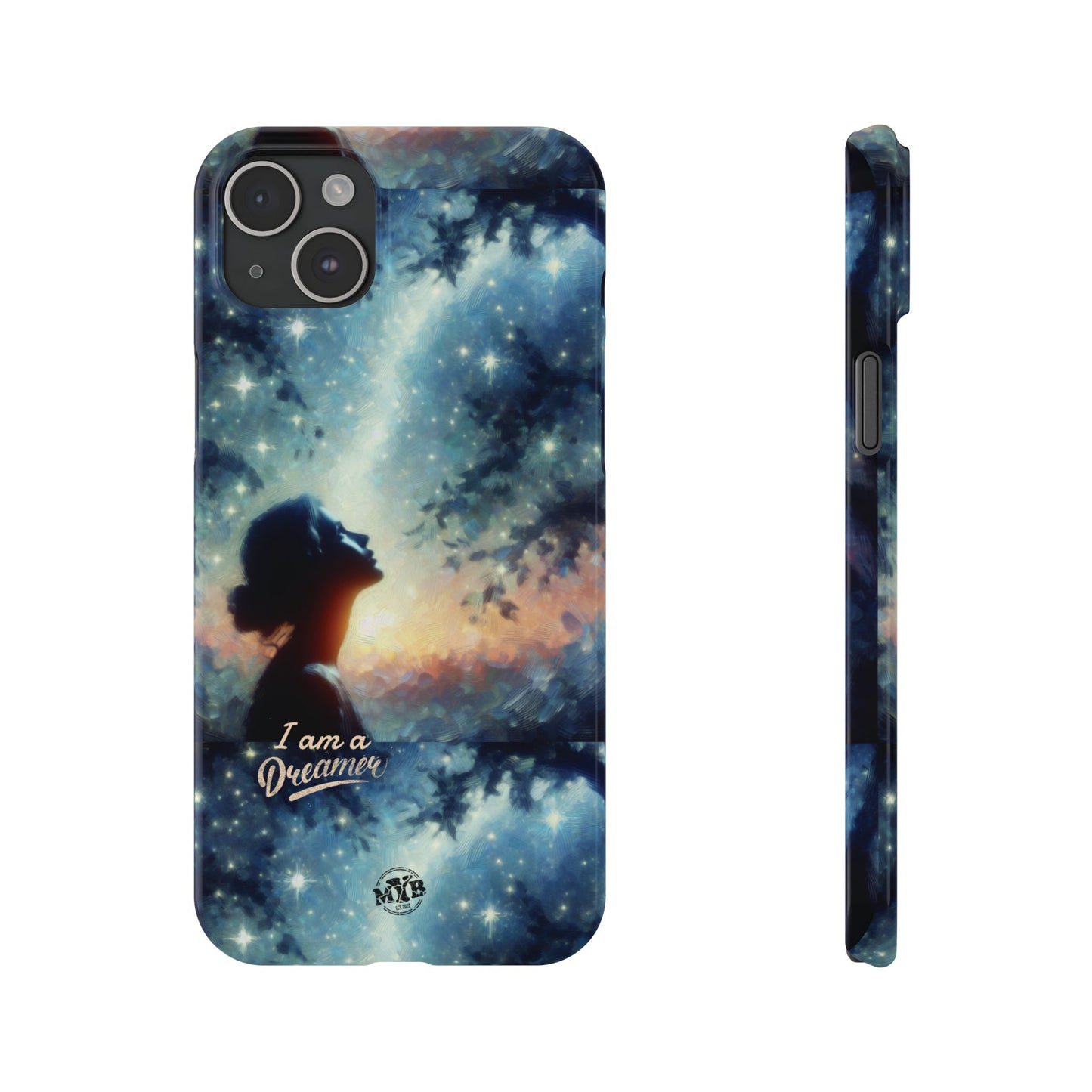 MYB Dreamer Slim Phone Case - Starry Night Design for Dreamers & Nature Lovers