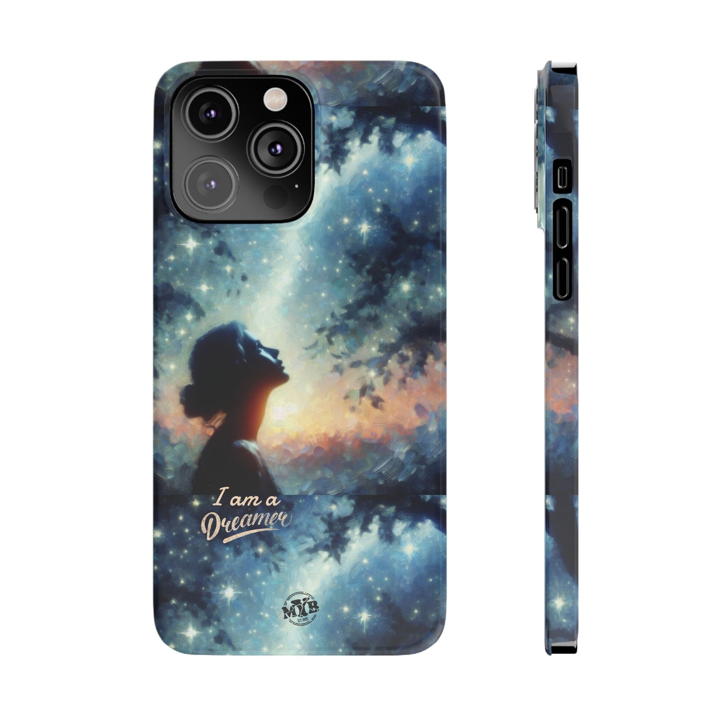 MYB Dreamer Slim Phone Case - Starry Night Design for Dreamers & Nature Lovers
