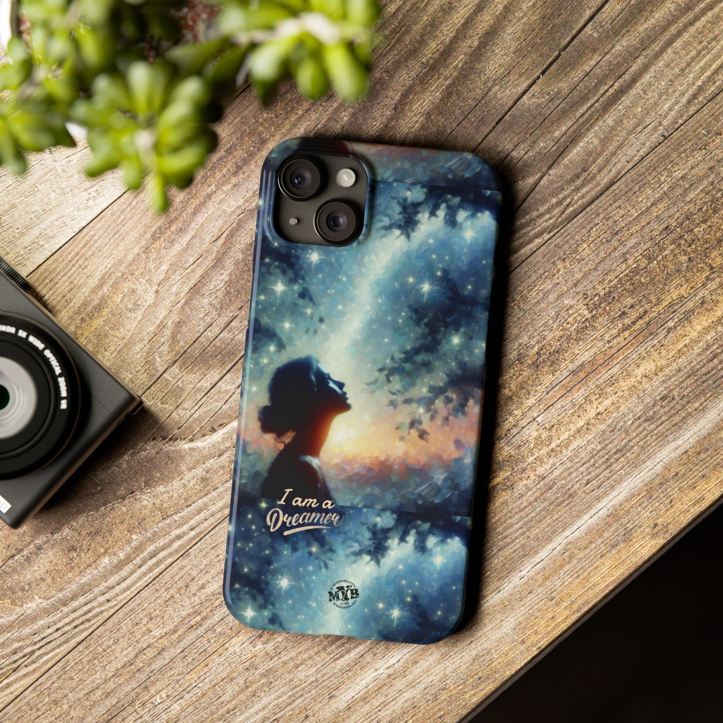 MYB Dreamer Slim Phone Case - Starry Night Design for Dreamers & Nature Lovers