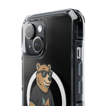 Magnetic Impact — "mind your business" Minimal Clear Phone Case