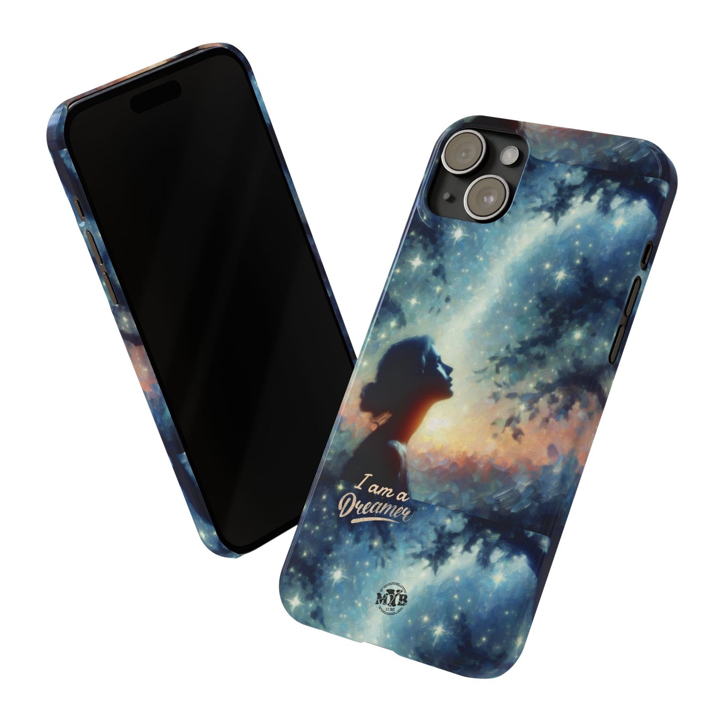 MYB Dreamer Slim Phone Case - Starry Night Design for Dreamers & Nature Lovers