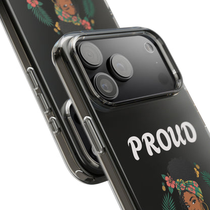 Clear Impact-Resistant Phone Case — "Proud Caribbean Gyal"