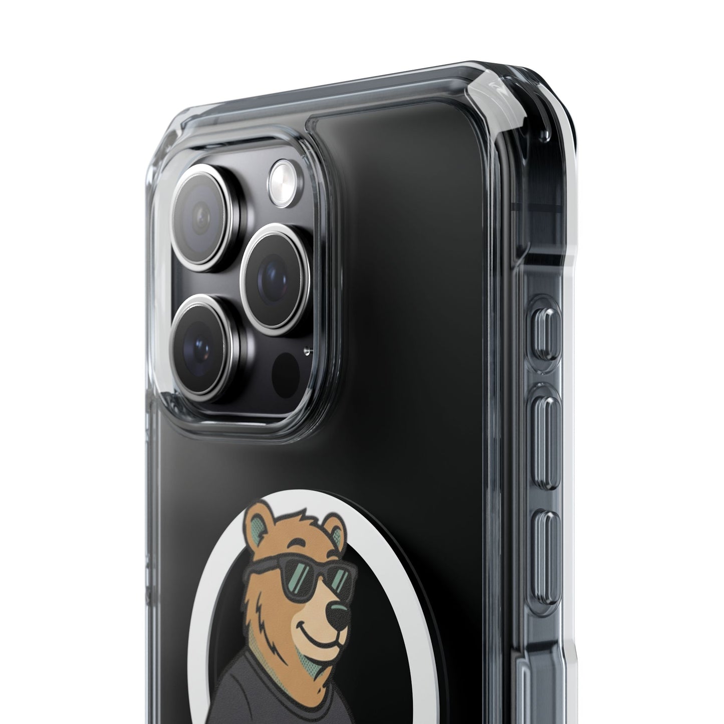 Magnetic Impact — "mind your business" Minimal Clear Phone Case