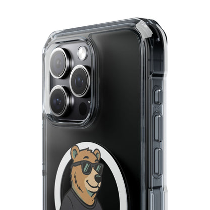 Magnetic Impact — "mind your business" Minimal Clear Phone Case