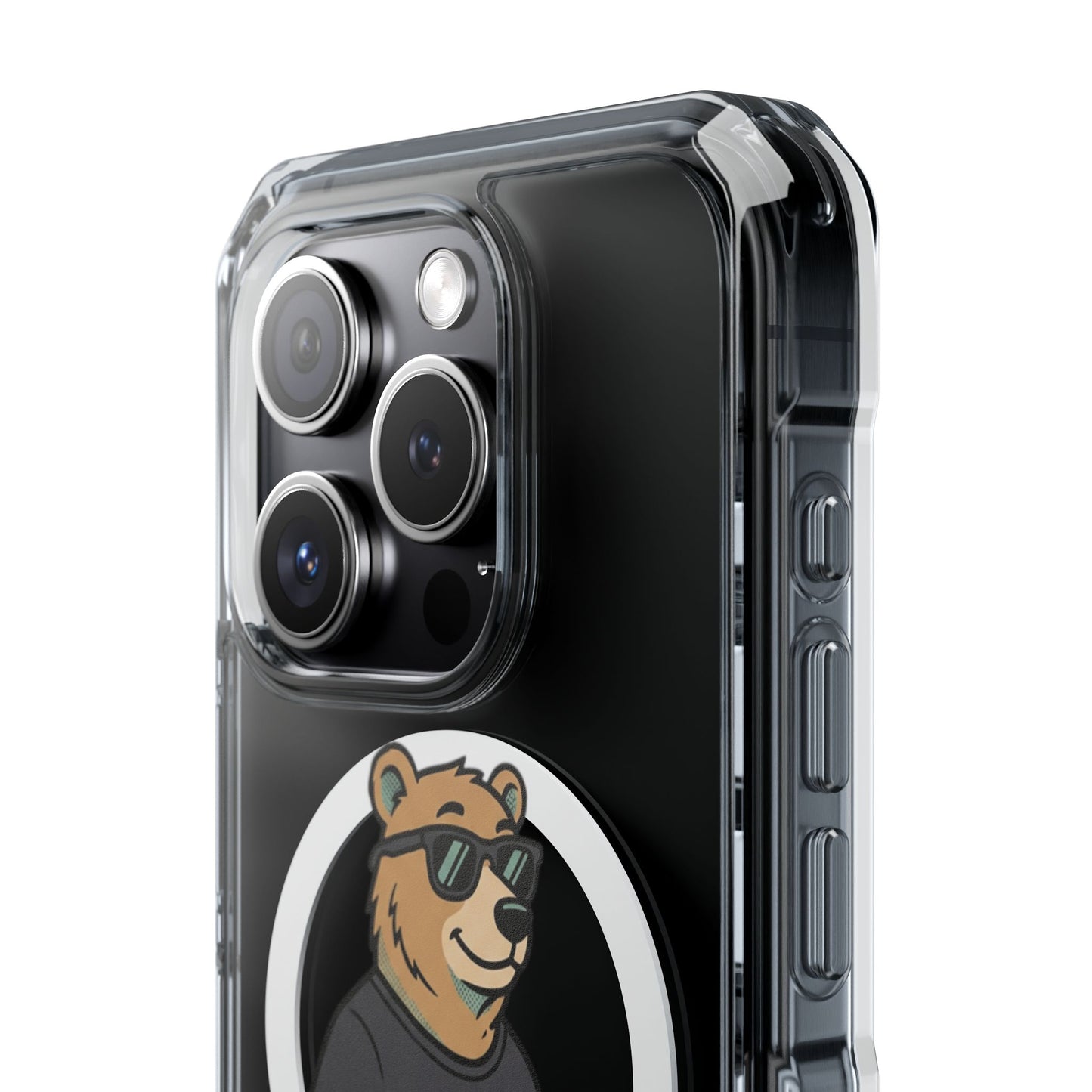 Magnetic Impact — "mind your business" Minimal Clear Phone Case