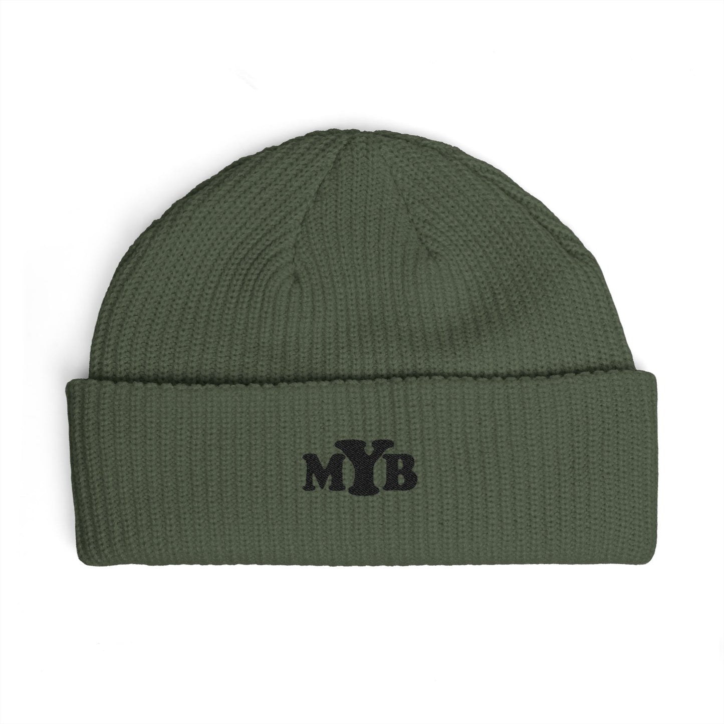 'MYB' Embroidered Knit Beanie