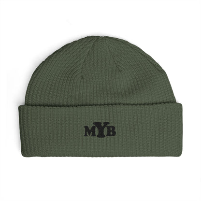 'MYB' Embroidered Knit Beanie