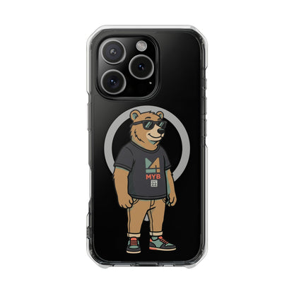 Magnetic Impact — "mind your business" Minimal Clear Phone Case