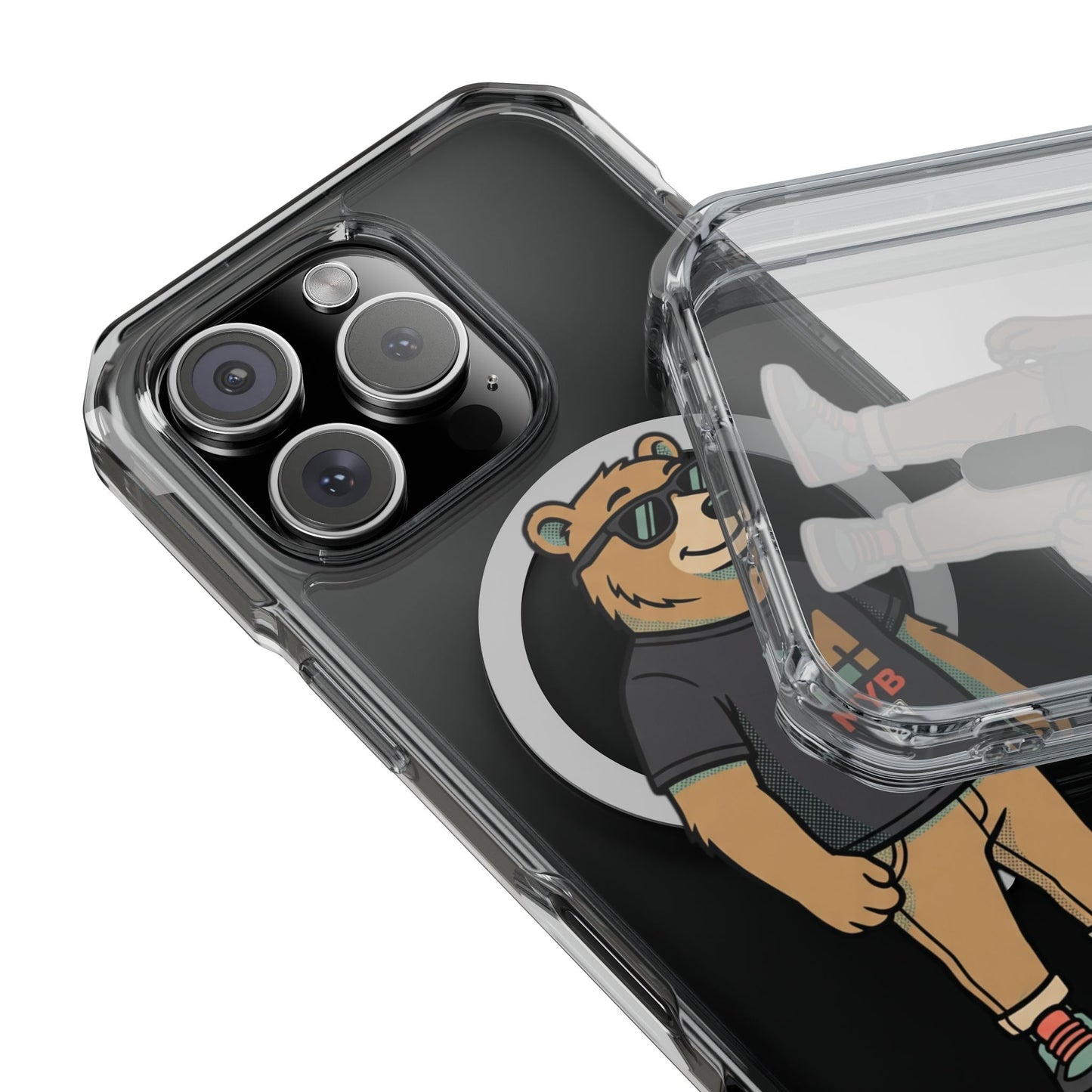 Magnetic Impact — "mind your business" Minimal Clear Phone Case