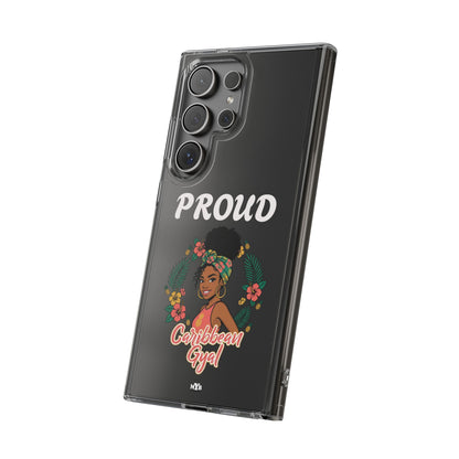 Clear Impact-Resistant Phone Case — "Proud Caribbean Gyal"