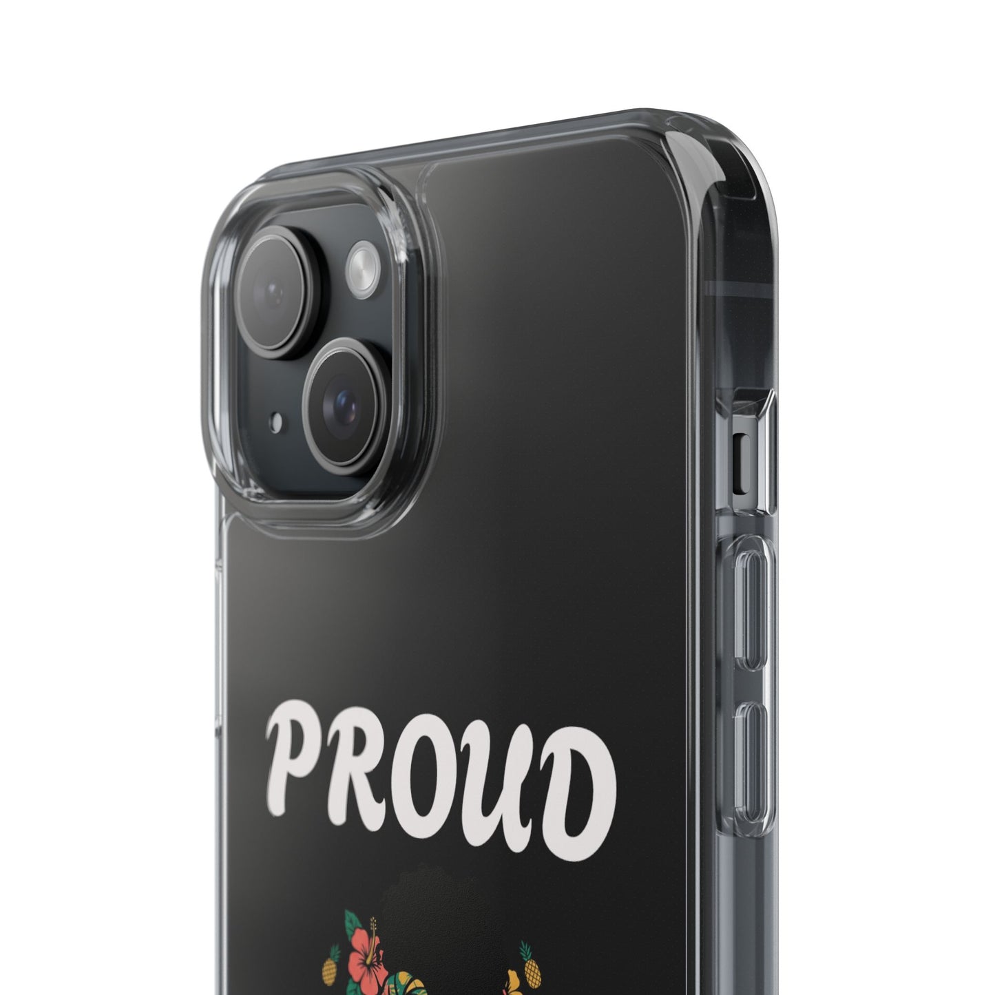 Clear Impact-Resistant Phone Case — "Proud Caribbean Gyal"