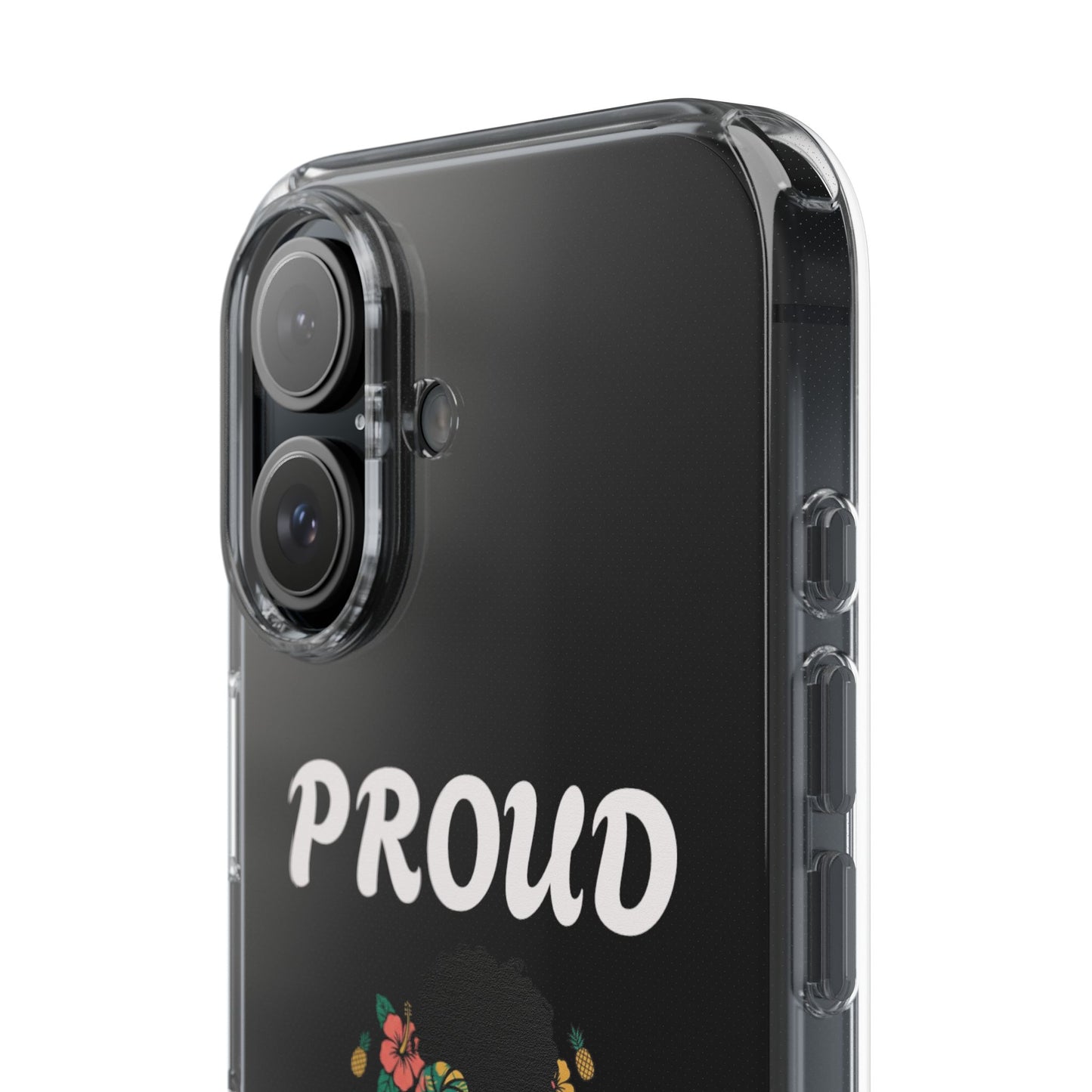 Clear Impact-Resistant Phone Case — "Proud Caribbean Gyal"
