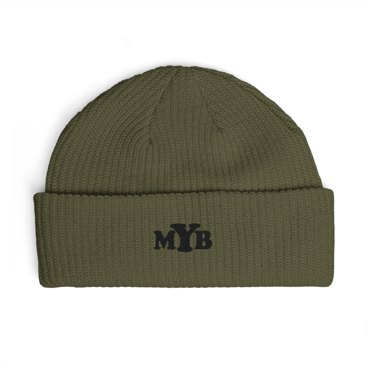 'MYB' Embroidered Knit Beanie