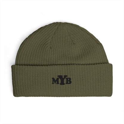 'MYB' Embroidered Knit Beanie