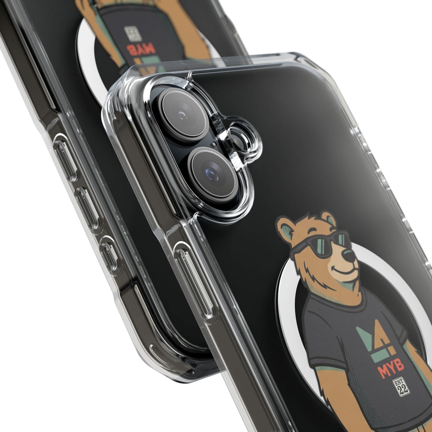 Magnetic Impact — "mind your business" Minimal Clear Phone Case