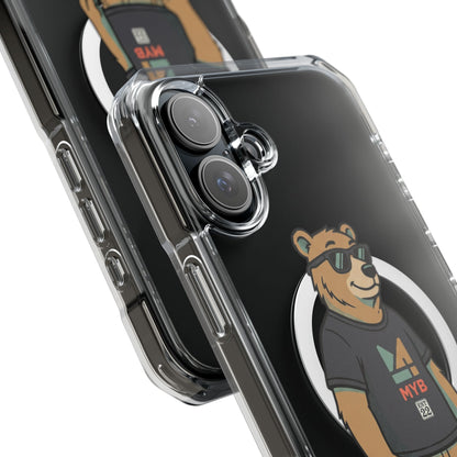 Magnetic Impact — "mind your business" Minimal Clear Phone Case