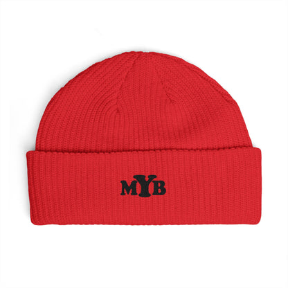 'MYB' Embroidered Knit Beanie