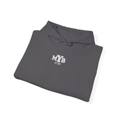 MYB Logo Black Hoodie — Minimal Streetwear Pullover