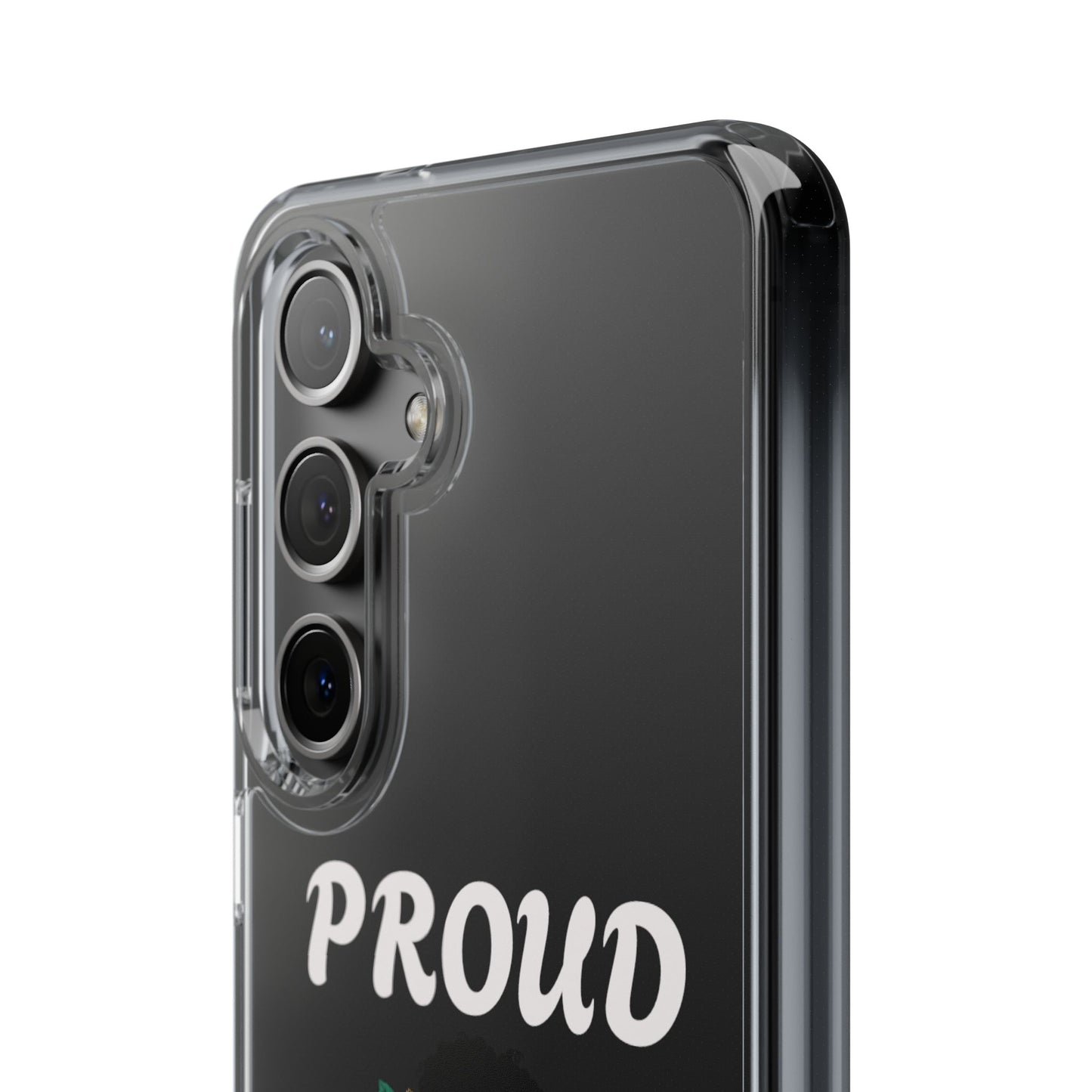 Clear Impact-Resistant Phone Case — "Proud Caribbean Gyal"