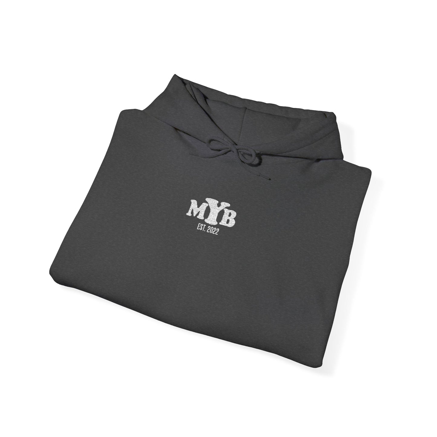 MYB Logo Black Hoodie — Minimal Streetwear Pullover