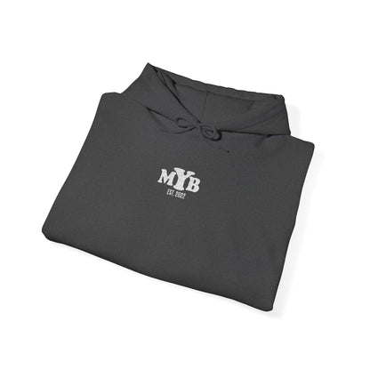 MYB Logo Black Hoodie — Minimal Streetwear Pullover
