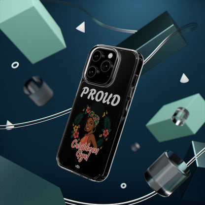 Clear Impact-Resistant Phone Case — "Proud Caribbean Gyal"