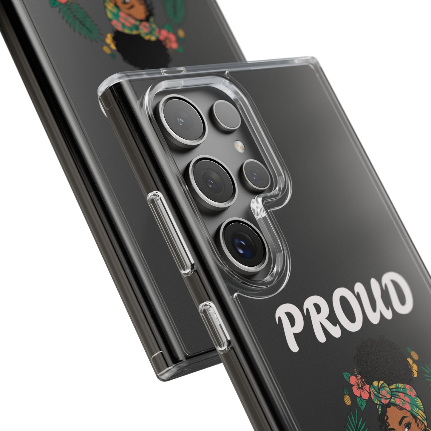 Clear Impact-Resistant Phone Case — "Proud Caribbean Gyal"
