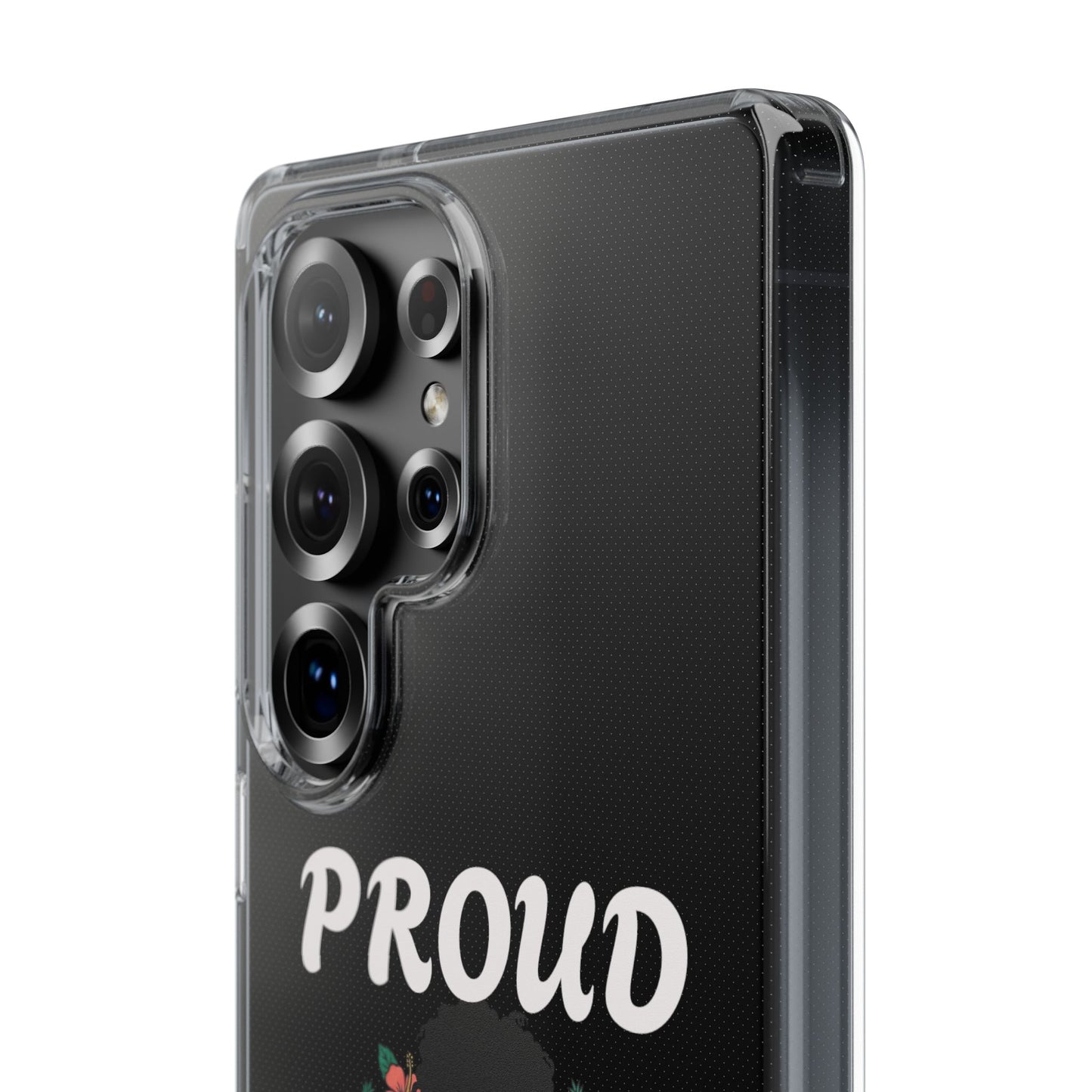 Clear Impact-Resistant Phone Case — "Proud Caribbean Gyal"