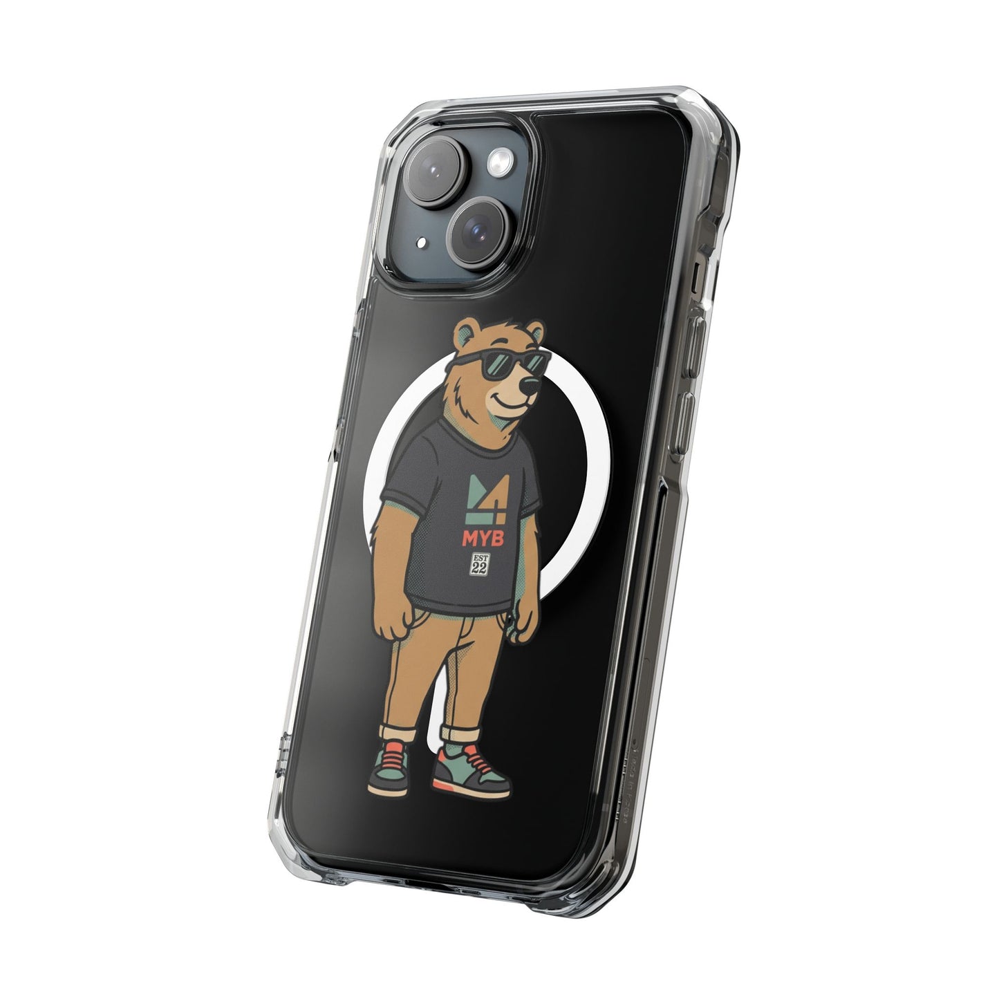 Magnetic Impact — "mind your business" Minimal Clear Phone Case