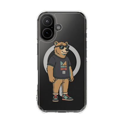 Magnetic Impact — "mind your business" Minimal Clear Phone Case