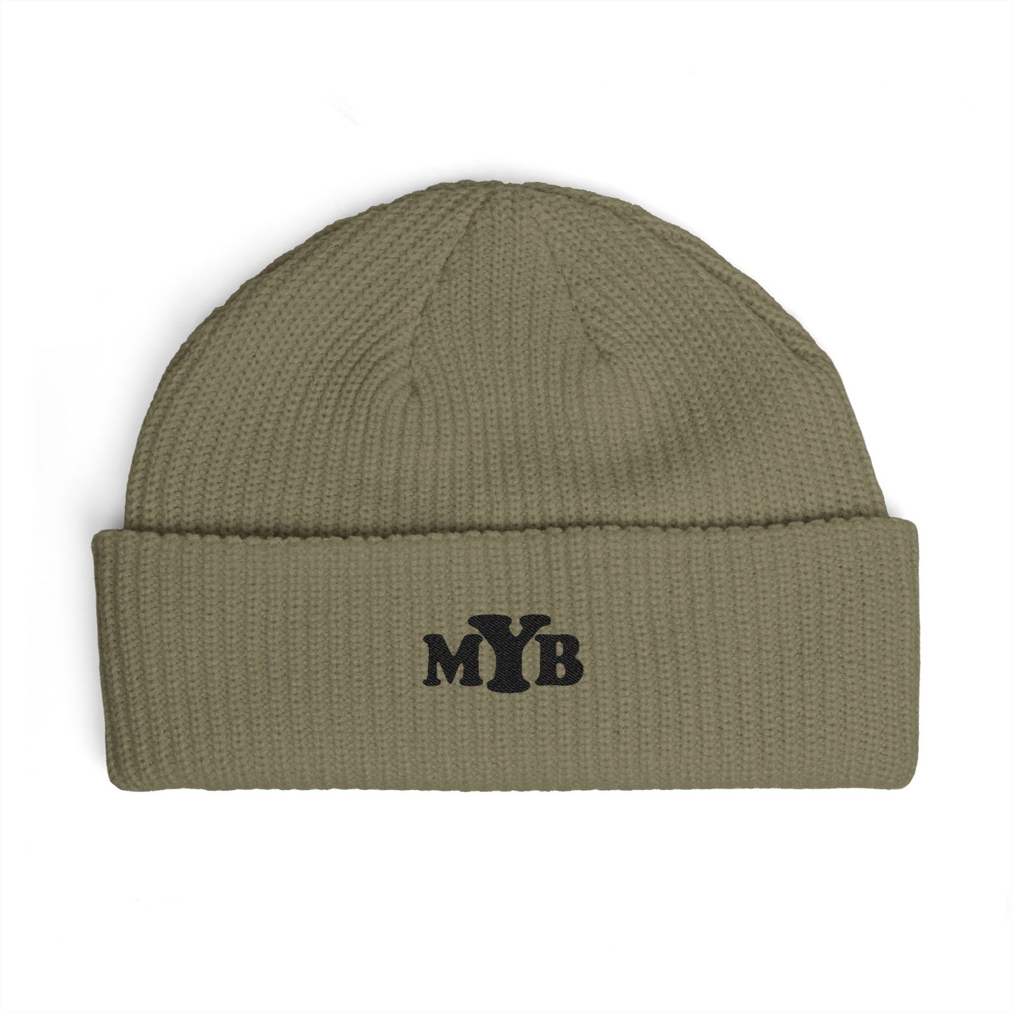 'MYB' Embroidered Knit Beanie