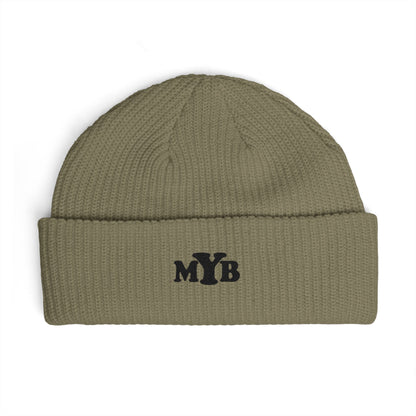 'MYB' Embroidered Knit Beanie