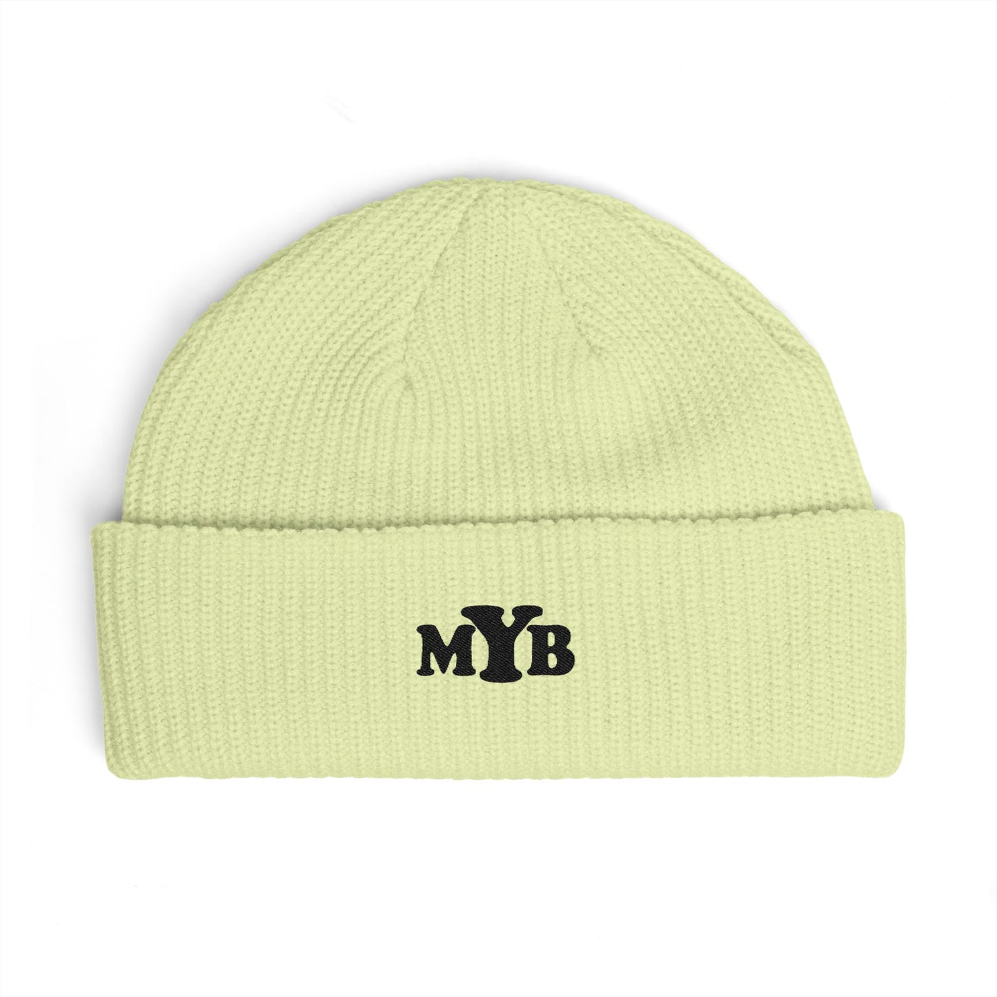 'MYB' Embroidered Knit Beanie