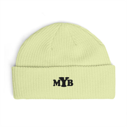 'MYB' Embroidered Knit Beanie