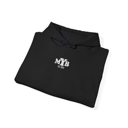 MYB Logo Black Hoodie — Minimal Streetwear Pullover