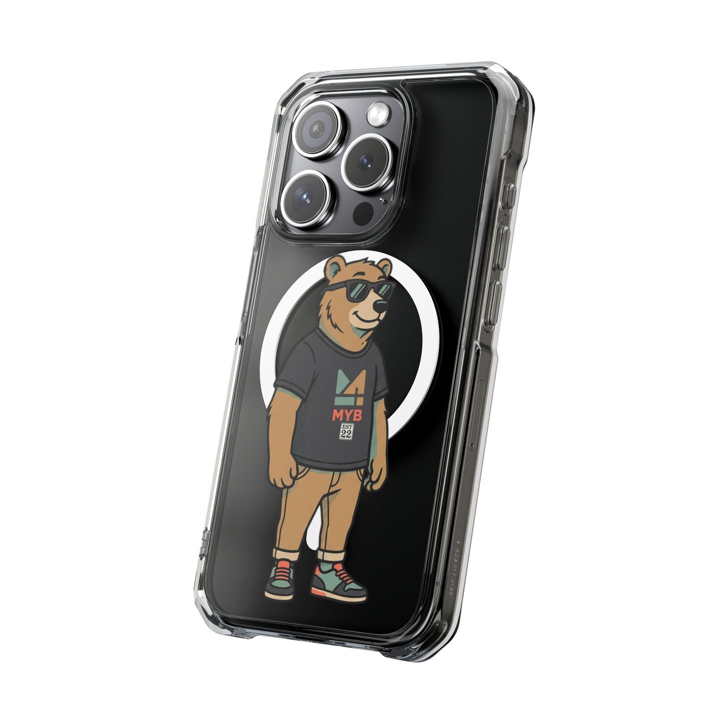 Magnetic Impact — "mind your business" Minimal Clear Phone Case