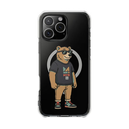 Magnetic Impact — "mind your business" Minimal Clear Phone Case