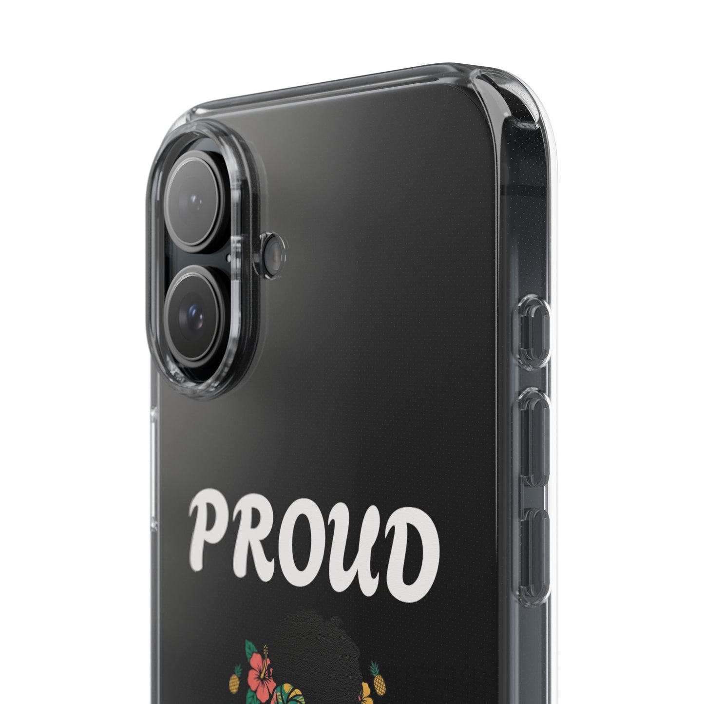 Clear Impact-Resistant Phone Case — "Proud Caribbean Gyal"