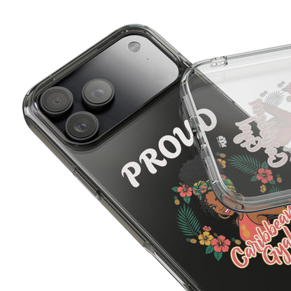 Clear Impact-Resistant Phone Case — "Proud Caribbean Gyal"