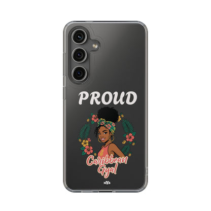 Clear Impact-Resistant Phone Case — "Proud Caribbean Gyal"