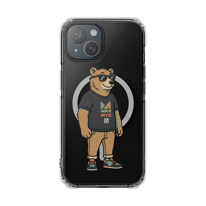 Magnetic Impact — "mind your business" Minimal Clear Phone Case