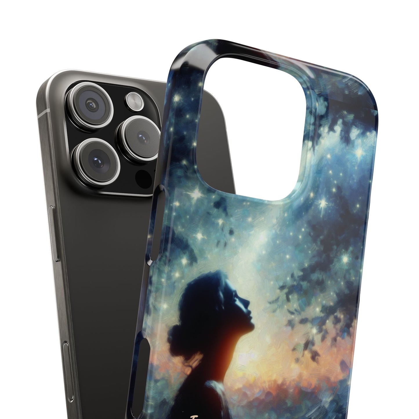 MYB Dreamer Slim Phone Case - Starry Night Design for Dreamers & Nature Lovers