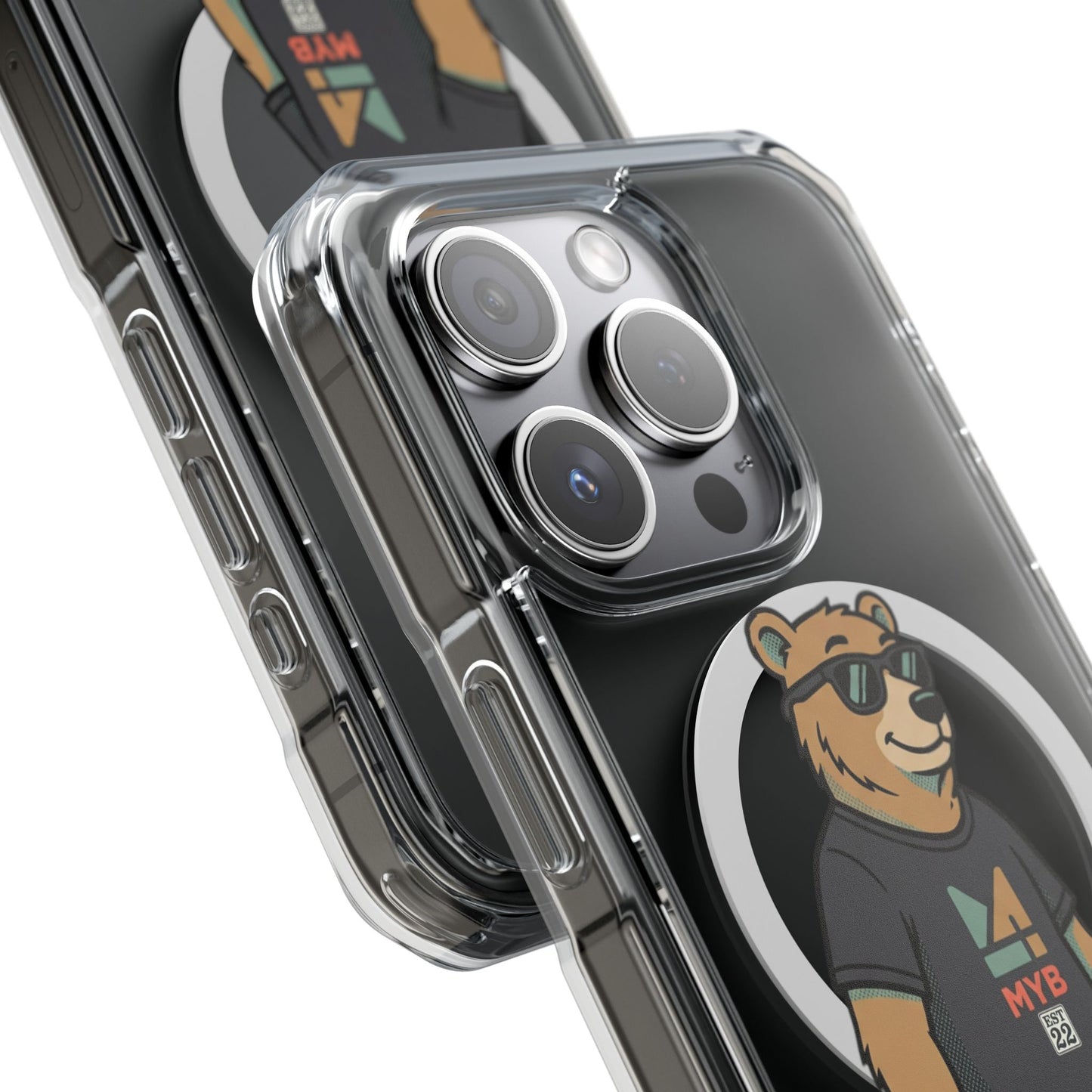 Magnetic Impact — "mind your business" Minimal Clear Phone Case