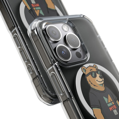 Magnetic Impact — "mind your business" Minimal Clear Phone Case
